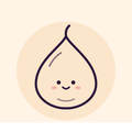 Line drawing of a smiling fig